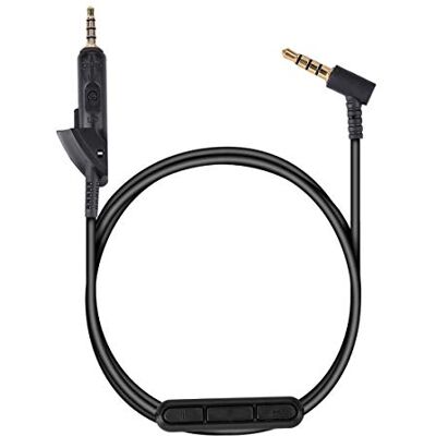 kwmobile Cabo para auscultadores Bose QuietComfort 15 cabo de substituição de 150 cm com microfone e conector Jack preto kwmobile Cabo para auscultadores Bose QuietComfort 15 cabo de substituição de 150 cm com microfone e conector Jack preto