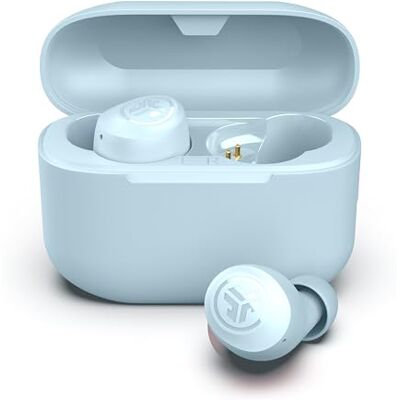 JLab Go Air Pop+ Auscultadores Sem Fios Bluetooth, Auriculares Sem Fios 35+ Horas de Autonomia com Caixa de Carregamento Auscultadores Bluetooth Sem Fios com Microfone, Ligação Dupla, App, Azul JLab Go Air Pop+ Auscultadores Sem Fios Bluetooth, Auriculares Sem Fios 35+ Horas de Autonomia com Caixa de Carregamento Auscultadores Bluetooth Sem Fios com Microfone, Ligação Dupla, App, Azul