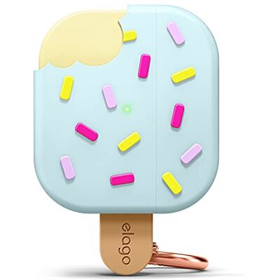 elago Capa de Sorvete com Mosquetão Compatível com AirPods 3, Suporta Carregamento Sem Fio, Capa de Design Adorável, Resistente a Choques (Menta) elago Capa de Sorvete com Mosquetão Compatível com AirPods 3, Suporta Carregamento Sem Fio, Capa de Design Adorável, Resistente a Choques (Menta)