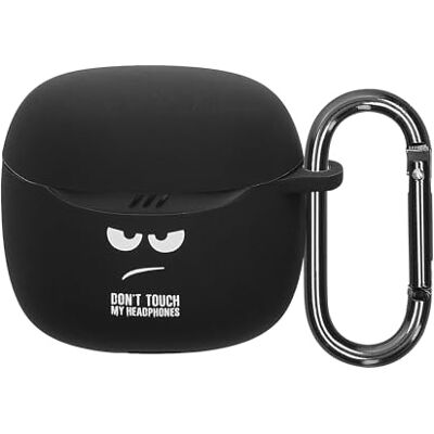 kwmobile Capa para auriculares compatível com JBL Tune Flex 2 capa capa protetora de silicone Don't Touch my Headphones kwmobile Capa para auriculares compatível com JBL Tune Flex 2 capa capa protetora de silicone Don't Touch my Headphones