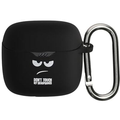 kwmobile Capa para auriculares compatível com JBL Tune Flex capa capa protetora de silicone Don't Touch my Headphones kwmobile Capa para auriculares compatível com JBL Tune Flex capa capa protetora de silicone Don't Touch my Headphones