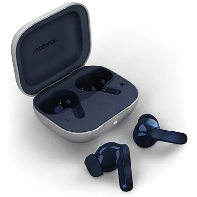 Motorola Moto Buds: Auscultadores sem fios, Som de Qualidade Ótima e Áudio de Alta Resolução, Cancelamento Ativo de Ruído Dinâmico, Integração Ótima com o Ecossistema Moto, Azul Marinho Motorola Moto Buds: Auscultadores sem fios, Som de Qualidade Ótima e Áudio de Alta Resolução, Cancelamento Ativo de Ruído Dinâmico, Integração Ótima com o Ecossistema Moto, Azul Marinho