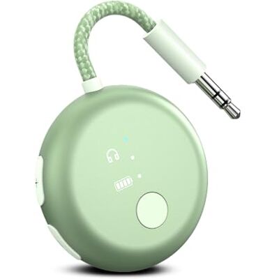 Avantree SoundJet R1 – Adaptador Bluetooth avião para auriculares e AirPods, aptX Adaptive, Qualcomm Chipset, bateria de 20 h, transmissor de áudio sem fios para viagens, verde Avantree SoundJet R1 – Adaptador Bluetooth avião para auriculares e AirPods, aptX Adaptive, Qualcomm Chipset, bateria de 20 h, transmissor de áudio sem fios para viagens, verde