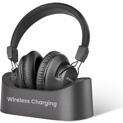 Avantree Audition 3 Auriculares Bluetooth 5.3 Over-Ear com base recarregável sem fios, compatíveis com Samsung Smart TV, modo de voz clara, volumes melhorados, aptX-Adaptive, leves e confortáveis Avantree Audition 3 Auriculares Bluetooth 5.3 Over-Ear com base recarregável sem fios, compatíveis com Samsung Smart TV, modo de voz clara, volumes melhorados, aptX-Adaptive, leves e confortáveis