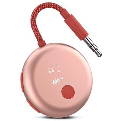 Avantree SoundJet R1 – Adaptador Bluetooth avião para auriculares e AirPods, aptX Adaptive, Qualcomm Chipset, bateria de 20 h, transmissor de áudio sem fios para viagens, rosa Avantree SoundJet R1 – Adaptador Bluetooth avião para auriculares e AirPods, aptX Adaptive, Qualcomm Chipset, bateria de 20 h, transmissor de áudio sem fios para viagens, rosa