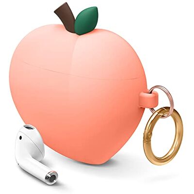elago Capa de pêssego Peach compatível com AirPods 2 e 1-3D design bonito, fresco, divertido, aperto, silicone premium, para meninas ou casais (pêssego) Diseño Bonito, Fresco y Divertido, Ajuste Perfecto, Silicona Premium, para Niñas o Parejas (Melocotó elago Capa de pêssego Peach compatível com AirPods 2 e 1-3D design bonito, fresco, divertido, aperto, silicone premium, para meninas ou casais (pêssego) Diseño Bonito, Fresco y Divertido, Ajuste Perfecto, Silicona Premium, para Niñas o Parejas (Melocotó