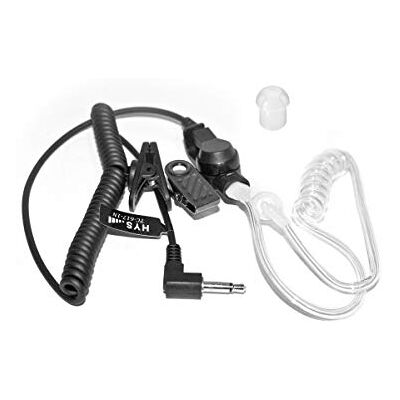 HYS Auriculares com tubo de som de 3,5 mm, transparentes, inclui clipe de fixação, apenas ouvidos auriculares de segurança in-Ear para dispositivo de rádio (tipo 1) HYS Auriculares com tubo de som de 3,5 mm, transparentes, inclui clipe de fixação, apenas ouvidos auriculares de segurança in-Ear para dispositivo de rádio (tipo 1)