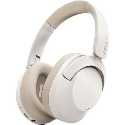 Creative Auriculares sem fios Zen Hybrid 2 Over-Ear, até 67 horas (ANC desativado), cancelamento de ruído ativo híbrido, modo ambiente (creme) Creative Auriculares sem fios Zen Hybrid 2 Over-Ear, até 67 horas (ANC desativado), cancelamento de ruído ativo híbrido, modo ambiente (creme)