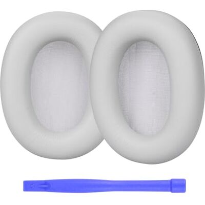 MMOBIEL Almofadas de substituição para Sony WH-1000XM6 Noise Cancelling auriculares de Memory Foam e Protein PU almofada auriculares capacetes almofadas prata MMOBIEL Almofadas de substituição para Sony WH-1000XM6 Noise Cancelling auriculares de Memory Foam e Protein PU almofada auriculares capacetes almofadas prata