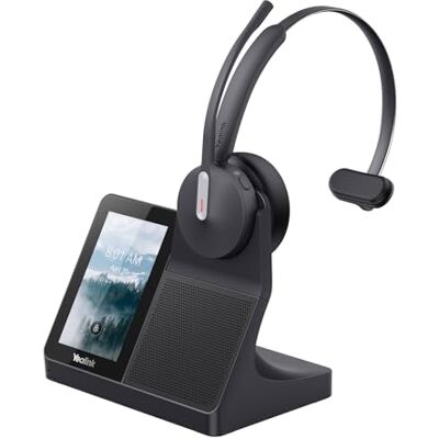 Yealink WH64 Auriculares sem fios para estação de trabalho DECT com ecrã tátil de 4", mono Yealink WH64 Auriculares sem fios para estação de trabalho DECT com ecrã tátil de 4", mono