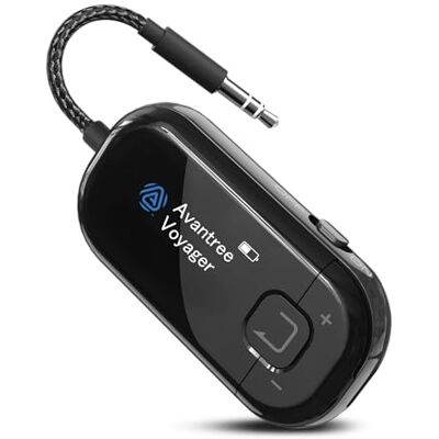 Avantree Voyager HA Transmissor de áudio Auracast e Bluetooth 5.4 para auriculares com ecrã e controlo de volume, Chip Qualcomm, atualizável via Firmware, AUX para televisão, PC e escuta sem fios Avantree Voyager HA Transmissor de áudio Auracast e Bluetooth 5.4 para auriculares com ecrã e controlo de volume, Chip Qualcomm, atualizável via Firmware, AUX para televisão, PC e escuta sem fios