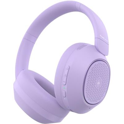 PowerLocus Auscultadores sem fios Bluetooth, Auriculares sem fios com Cancelamento de Ruído Ativo Híbrido, 60H de Reprodução, Modos Bass e Transparência, Auscultadores Bluetooth Estéreo HiFi (Roxo) PowerLocus Auscultadores sem fios Bluetooth, Auriculares sem fios com Cancelamento de Ruído Ativo Híbrido, 60H de Reprodução, Modos Bass e Transparência, Auscultadores Bluetooth Estéreo HiFi (Roxo)