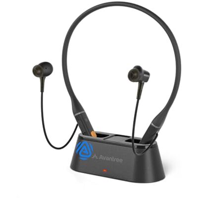 Avantree Loop Auracast & Bluetooth In-Ear Auriculares de pescoço com base de carregamento Drop-In, áudio de baixa latência, 3 modos EQ com Voice Clear, confortáveis para uso diário com TV, PC e telefone Avantree Loop Auracast & Bluetooth In-Ear Auriculares de pescoço com base de carregamento Drop-In, áudio de baixa latência, 3 modos EQ com Voice Clear, confortáveis para uso diário com TV, PC e telefone