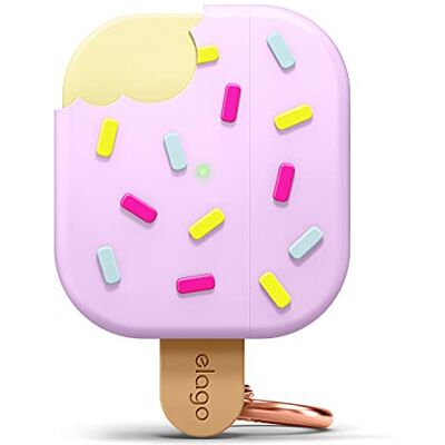 elago Estojo em Forma de Sorvete com Mosquetão Compatível com AirPods 3, Suporta Carregamento Sem Fios, Estojo de Design Adorável, Resistente a Golpes (Mirtilo) elago Estojo em Forma de Sorvete com Mosquetão Compatível com AirPods 3, Suporta Carregamento Sem Fios, Estojo de Design Adorável, Resistente a Golpes (Mirtilo)