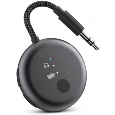 Avantree SoundJet R1 – Adaptador Bluetooth avião para auriculares e AirPods, aptX Adaptive, Qualcomm Chipset, bateria de 20 h, transmissor de áudio sem fios para viagens, preto metálico Avantree SoundJet R1 – Adaptador Bluetooth avião para auriculares e AirPods, aptX Adaptive, Qualcomm Chipset, bateria de 20 h, transmissor de áudio sem fios para viagens, preto metálico