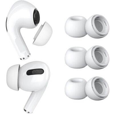 MMOBIEL 3 Pares de Almofadas de Substituição para AirPods Pro Gen 1&2 da Almofadas de Silicone com Orifício Redutor de Ruído, Caixa de Armazenamento Portátil e Ajustam-se ao Estojo de Carga S MMOBIEL 3 Pares de Almofadas de Substituição para AirPods Pro Gen 1&2 da Almofadas de Silicone com Orifício Redutor de Ruído, Caixa de Armazenamento Portátil e Ajustam-se ao Estojo de Carga S