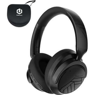 PowerLocus Auscultadores Sem Fios Bluetooth, Auriculares Sem Fios com Cancelamento Ativo de Ruído Híbridos, 70H de Reprodução, Modo Transparência, Auscultadores Bluetooth Estéreo HiFi com Estojo PowerLocus Auscultadores Sem Fios Bluetooth, Auriculares Sem Fios com Cancelamento Ativo de Ruído Híbridos, 70H de Reprodução, Modo Transparência, Auscultadores Bluetooth Estéreo HiFi com Estojo
