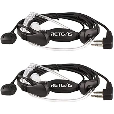 Retevis Auricular com microfone Laringofone dedo PTT tubo acústico Pinganel compatível com Walkie Talkie RT24 RT27 RT5R RT617 RT618 Baofeng BF-888S UV-5R Kenwood WOUXUN (2 peças) Retevis Auricular com microfone Laringofone dedo PTT tubo acústico Pinganel compatível com Walkie Talkie RT24 RT27 RT5R RT617 RT618 Baofeng BF-888S UV-5R Kenwood WOUXUN (2 peças)