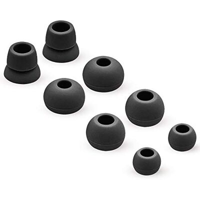 MMOBIEL Conjunto de borrachas almofadas de silicone para auriculares internos 4 pares preto MMOBIEL Conjunto de borrachas almofadas de silicone para auriculares internos 4 pares preto