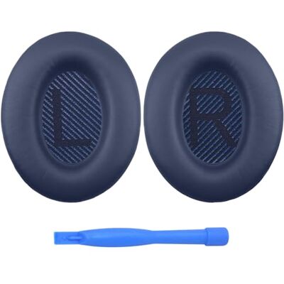MMOBIEL Almofadas de substituição para Bose QuietComfort 35 (QC35)/Bose Quiet Comfort 35 II (QC35 II) Over-Ear auriculares de Protein PU almofada auriculares capacetes almofadas azul MMOBIEL Almofadas de substituição para Bose QuietComfort 35 (QC35)/Bose Quiet Comfort 35 II (QC35 II) Over-Ear auriculares de Protein PU almofada auriculares capacetes almofadas azul