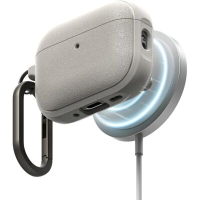 Ringke Onyx Magnetic Compatível com Capa AirPods Pro 3 e Compatível com MagSafe, Resistente a Óleo e Sujeira, Antiderrapante Leve Capa com Mosquetão Cinza Quente Ringke Onyx Magnetic Compatível com Capa AirPods Pro 3 e Compatível com MagSafe, Resistente a Óleo e Sujeira, Antiderrapante Leve Capa com Mosquetão Cinza Quente