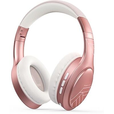 PowerLocus Auriculares Sem Fios Bluetooth, Auscultadores Sem Fios com 60 Horas de Reprodução, 3 Modos EQ, Som Hi-Fi, Auscultadores Dobráveis com Micrófono, Auriculares Sem Fios de Diadema de Tecido PowerLocus Auriculares Sem Fios Bluetooth, Auscultadores Sem Fios com 60 Horas de Reprodução, 3 Modos EQ, Som Hi-Fi, Auscultadores Dobráveis com Micrófono, Auriculares Sem Fios de Diadema de Tecido