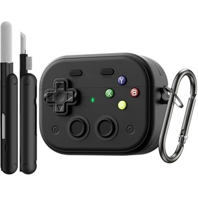 TiMOVO Capa para AirPods Pro 3 (2025) com clipe de segurança, preto TiMOVO Capa para AirPods Pro 3 (2025) com clipe de segurança, preto