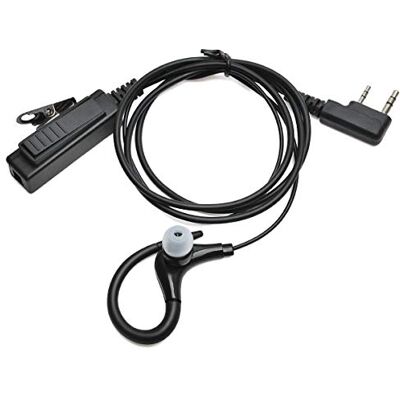 HYS Auriculares rádio compatível com Baofeng UV-5R UV-82 BF-888S Quansheng Kenwood Wouxun, pinguim para walkie-talkie de 2 pinos (K-1) HYS Auriculares rádio compatível com Baofeng UV-5R UV-82 BF-888S Quansheng Kenwood Wouxun, pinguim para walkie-talkie de 2 pinos (K-1)