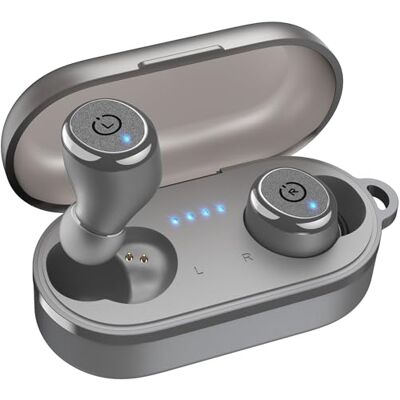 TOZO T10 Auriculares sem fios Bluetooth, prontos para treinar e viajar Chamadas claras ENC, IPX8 submersível, bateria 55H, carregamento rápido sem fio/USB-C, som OrigX 2.0, ajuste ergonómico TOZO T10 Auriculares sem fios Bluetooth, prontos para treinar e viajar Chamadas claras ENC, IPX8 submersível, bateria 55H, carregamento rápido sem fio/USB-C, som OrigX 2.0, ajuste ergonómico