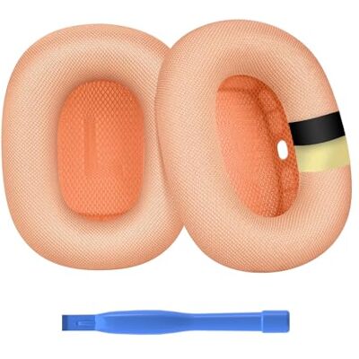 MMOBIEL Almofadas de substituição para AirPods MAX auriculares de Premium Memory Foam e Mesh Fabric almofada auriculares com camada de silicone capacetes almofadas, laranja MMOBIEL Almofadas de substituição para AirPods MAX auriculares de Premium Memory Foam e Mesh Fabric almofada auriculares com camada de silicone capacetes almofadas, laranja