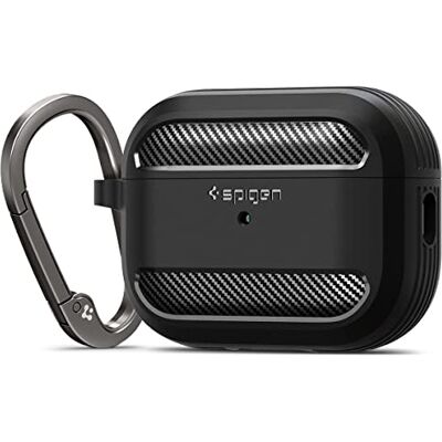 Spigen Capa Rugged Armor compatível com AirPods Pro de 2.ª geração (2023/2022) preto mate Spigen Capa Rugged Armor compatível com AirPods Pro de 2.ª geração (2023/2022) preto mate
