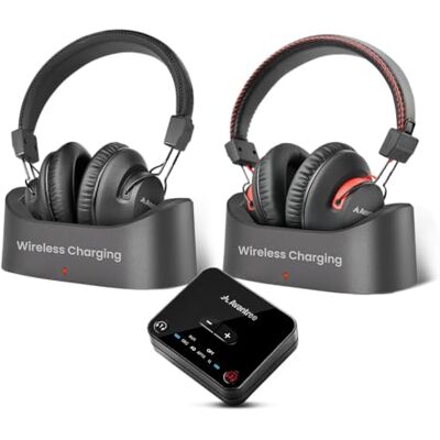 Avantree HT41899 Plus 2 Dois auriculares TV Bluetooth para idosos Avantree HT41899 Plus 2 Dois auriculares TV Bluetooth para idosos
