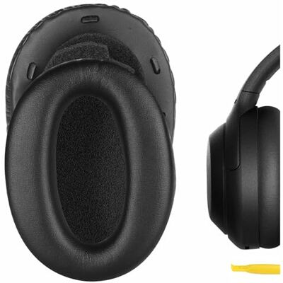 GEEKRIA Reposição Earpad para WH1000 X M2, MDR-1000X Headphones/EarPads com clipe Ring e Tuning Tone Cotton/Ear Cushion/Reparar Peças (Plastic Ring/Tuning Cotton) GEEKRIA Reposição Earpad para WH1000 X M2, MDR-1000X Headphones/EarPads com clipe Ring e Tuning Tone Cotton/Ear Cushion/Reparar Peças (Plastic Ring/Tuning Cotton)