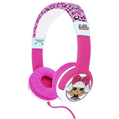 OTL Technlogies LOL Surprise My Diva Junior Auriculares, com cabo para crianças, produto com licença oficial OTL Technlogies LOL Surprise My Diva Junior Auriculares, com cabo para crianças, produto com licença oficial