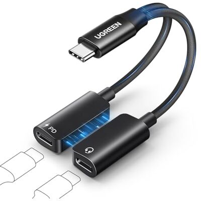 UGREEN Adaptador Magnético USB C para USB C 2 em 1 Adaptador de Fones de Ouvido Carregamento Rápido PD 60W 96Khz 24Bit Compatível com iPhone 17 Pro MAX Air iPad Galaxy S25 24 MacBook Air Pro PS5 4 UGREEN Adaptador Magnético USB C para USB C 2 em 1 Adaptador de Fones de Ouvido Carregamento Rápido PD 60W 96Khz 24Bit Compatível com iPhone 17 Pro MAX Air iPad Galaxy S25 24 MacBook Air Pro PS5 4