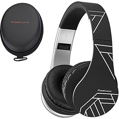 PowerLocus P1 – Auriculares Bluetooth sem fios com banda para a cabeça auscultadores dobráveis, auscultadores Bluetooth com som estéreo com ligação Bluetooth sem fios e cabo de áudio para telemóvel PowerLocus P1 – Auriculares Bluetooth sem fios com banda para a cabeça auscultadores dobráveis, auscultadores Bluetooth com som estéreo com ligação Bluetooth sem fios e cabo de áudio para telemóvel