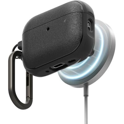 Ringke Onyx Magnetic Compatível com Capa AirPods Pro 3 e Compatível com MagSafe, Resistente a Óleo e Sujeira, Antiderrapante Leve Capa com Mosquetão Preto Ringke Onyx Magnetic Compatível com Capa AirPods Pro 3 e Compatível com MagSafe, Resistente a Óleo e Sujeira, Antiderrapante Leve Capa com Mosquetão Preto