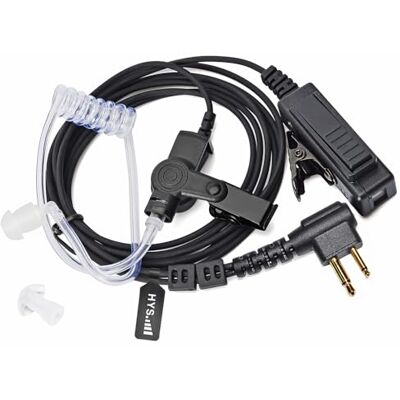 HYS Pinganillo Walkie Talkie auriculares compatível com Motorola CP040 DP1400 GP68 GP88 GP300 CT150 Pro1150, auricular transparente anti-ruído com microfone PTT (1 unidade) HYS Pinganillo Walkie Talkie auriculares compatível com Motorola CP040 DP1400 GP68 GP88 GP300 CT150 Pro1150, auricular transparente anti-ruído com microfone PTT (1 unidade)
