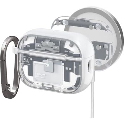Spigen Capa Ultra Hybrid MagFit compatível com AirPods Pro de 2.ª geração (2023/2022) Zero One branco Spigen Capa Ultra Hybrid MagFit compatível com AirPods Pro de 2.ª geração (2023/2022) Zero One branco