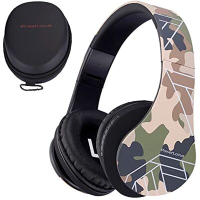 PowerLocus Auriculares para crianças, auriculares Bluetooth para crianças, com volume limitado de 85DB, dobráveis, com microfone, ranhura para micro SD, auscultadores sem fios e com cabo, com estojo PowerLocus Auriculares para crianças, auriculares Bluetooth para crianças, com volume limitado de 85DB, dobráveis, com microfone, ranhura para micro SD, auscultadores sem fios e com cabo, com estojo