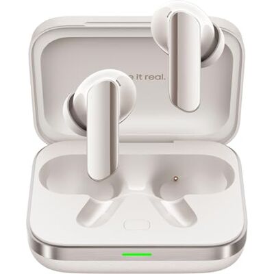 realme Air 7 Pro, tradução instantânea AI, design de alumínio aeronáutico, controlador de DAC duplo 11 + 6 mm, cancelamento de ruído profundo de 6 microfones AI, até 48 horas de reprodução, White realme Air 7 Pro, tradução instantânea AI, design de alumínio aeronáutico, controlador de DAC duplo 11 + 6 mm, cancelamento de ruído profundo de 6 microfones AI, até 48 horas de reprodução, White