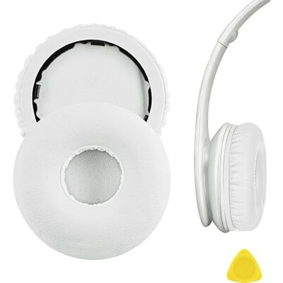 GEEKRIA Substituição de almofadas de ouvido compatível com Beats Solo Wireless (somente Bluetooth) (810-00012-000) (810-00012-01), auriculares, almofadas com guia de vídeo (branco) GEEKRIA Substituição de almofadas de ouvido compatível com Beats Solo Wireless (somente Bluetooth) (810-00012-000) (810-00012-01), auriculares, almofadas com guia de vídeo (branco)