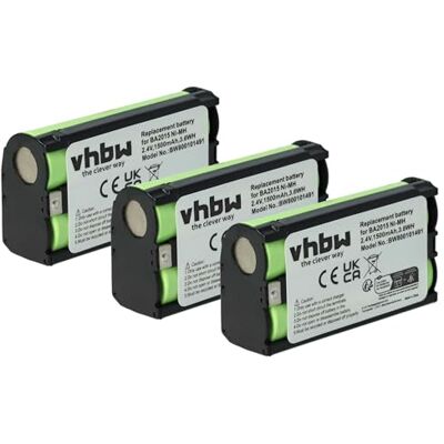 vhbw 3X bateria substitui Sennheiser BA2015, BA-2015 para auriculares sem fio, capacetes (1500 mAh, 2,4 V, NiMH) BA-2015 para auriculares inalámbricos, cascos (1500 mAh, 2,4 V, NiMH) vhbw 3X bateria substitui Sennheiser BA2015, BA-2015 para auriculares sem fio, capacetes (1500 mAh, 2,4 V, NiMH) BA-2015 para auriculares inalámbricos, cascos (1500 mAh, 2,4 V, NiMH)