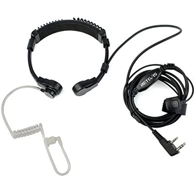Retevis Walkie Talkie Auricular transparente ajustável Laringofone dedo PTT Pinganel compatível com Walkie Talkie RT24 RT27 RT5R Baofeng UV-5R BF-888S BF-88E Kenwood TYT(1 unidade) Retevis Walkie Talkie Auricular transparente ajustável Laringofone dedo PTT Pinganel compatível com Walkie Talkie RT24 RT27 RT5R Baofeng UV-5R BF-888S BF-88E Kenwood TYT(1 unidade)