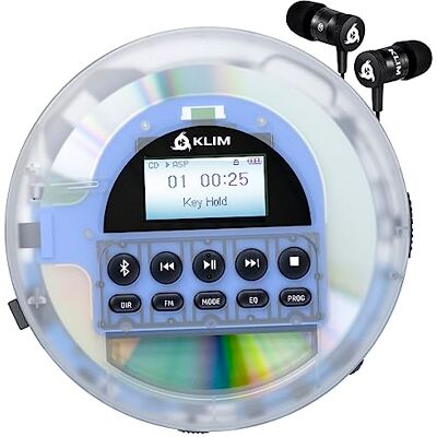 KLIM Nomad Transparent Leitor de CD portátil Novo bateria Interna de Longa duração Inclui Fones de Ouvido Fusion Leitor de CD Mini Compacto, Pessoal, CD-R, CD-RW MP3 Incluye Auriculares, Compatible con CD-R y RW, MP3 Blanco Transparente KLIM Nomad Transparent Leitor de CD portátil Novo bateria Interna de Longa duração Inclui Fones de Ouvido Fusion Leitor de CD Mini Compacto, Pessoal, CD-R, CD-RW MP3 Incluye Auriculares, Compatible con CD-R y RW, MP3 Blanco Transparente