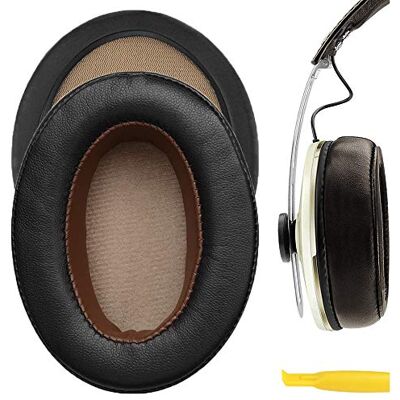 GEEKRIA Almofadas de substituição de couro proteico compatíveis com Sennheiser Momentum 2.0 Over-Ear, almofadas para auriculares, capas de copos, peças de reparação (castanho escuro) GEEKRIA Almofadas de substituição de couro proteico compatíveis com Sennheiser Momentum 2.0 Over-Ear, almofadas para auriculares, capas de copos, peças de reparação (castanho escuro)
