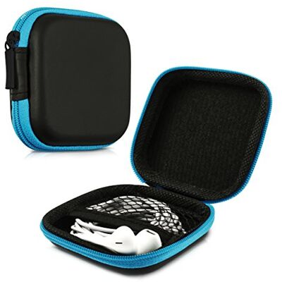 kwmobile Capa protetora rígida compatível com auriculares In-Ear estojo protetor rígido para auscultadores em azul kwmobile Capa protetora rígida compatível com auriculares In-Ear estojo protetor rígido para auscultadores em azul