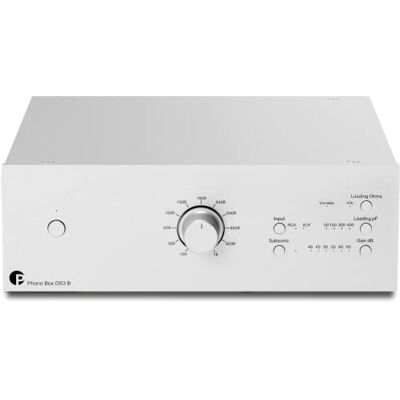 Pro-Ject Phono Box DS3 B Anterior de Phono MM e MC. Saídas áudio RCA e XLR. Entradas de áudio 2RCA, Mini XLR e XLR (balance). Possibilidade ligar dois gira-discos à vez. Filtro subsónico. Cor Pro-Ject Phono Box DS3 B Anterior de Phono MM e MC. Saídas áudio RCA e XLR. Entradas de áudio 2RCA, Mini XLR e XLR (balance). Possibilidade ligar dois gira-discos à vez. Filtro subsónico. Cor