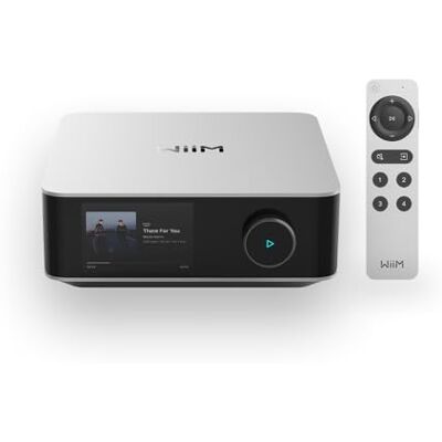 WiiM Amp Ultra, ampli estéreo Streaming, HDMI ARC e RoomFit, prateado Melhora os altifalantes passivos com 100 W/canal para 8SJFS , som Hi-Res, controlo tátil, correção RoomFit e áudio multiroom WiiM Amp Ultra, ampli estéreo Streaming, HDMI ARC e RoomFit, prateado Melhora os altifalantes passivos com 100 W/canal para 8SJFS , som Hi-Res, controlo tátil, correção RoomFit e áudio multiroom