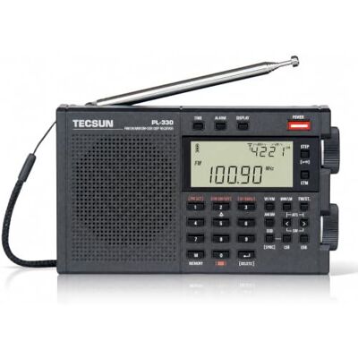 Tecsun PL-330 Receptor multibanda portátil PLL DSP, SSB com ajuste de 10 Hz, detecção síncrona, ETM+ e bateria de lítio, FM-estéreo/SW/MW/LW Tecsun PL-330 Receptor multibanda portátil PLL DSP, SSB com ajuste de 10 Hz, detecção síncrona, ETM+ e bateria de lítio, FM-estéreo/SW/MW/LW